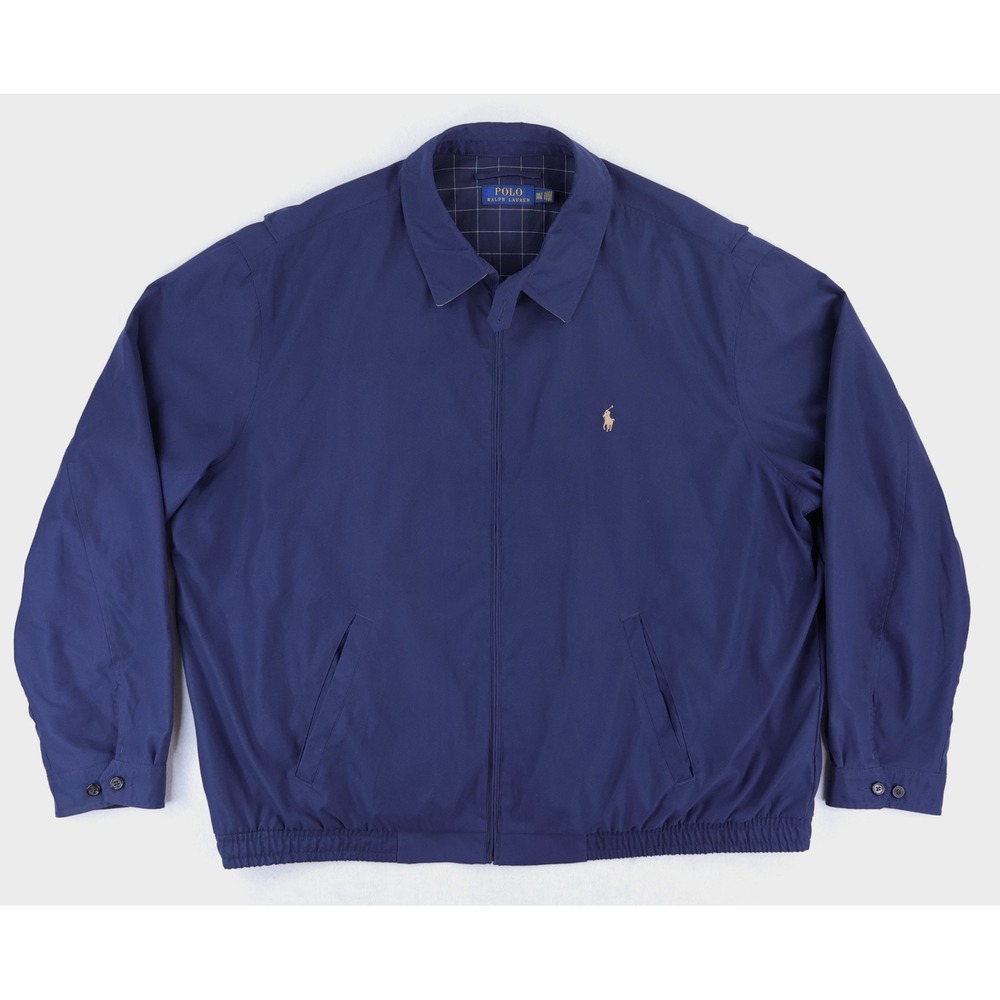Polo Ralph Lauren Harrington Bi-Swing Jacket Men 3XLT Navy Blue Full Zip Pony